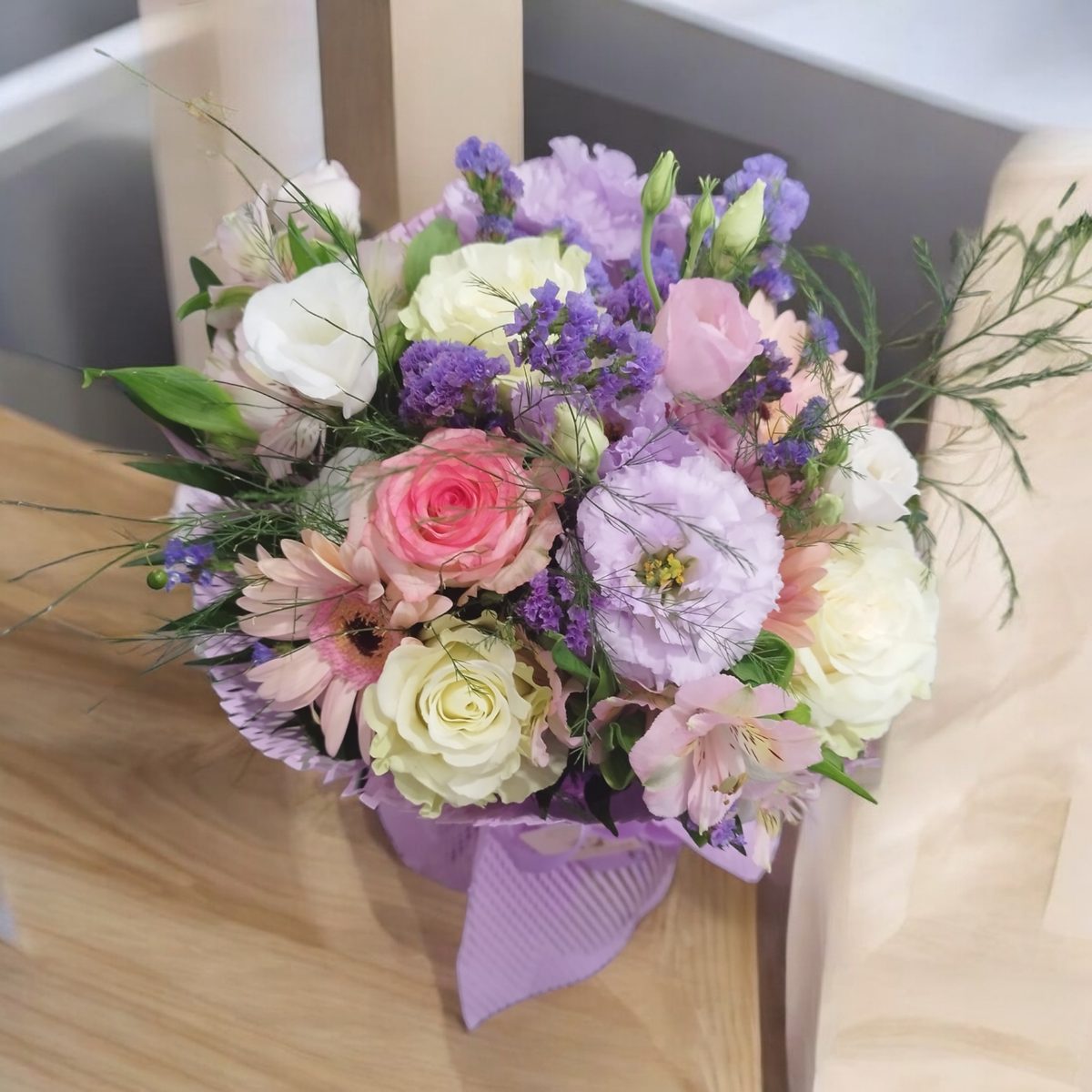 Bouquet lilla e rosa